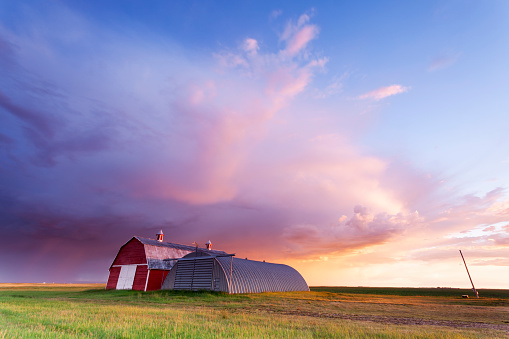 South Saskatchewan, Tail end of a summer storm, Image taken from a tripod.