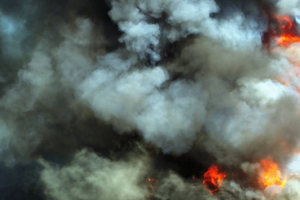 istock smoke fire background explosion flame heat danger destruction disaster 1174524446