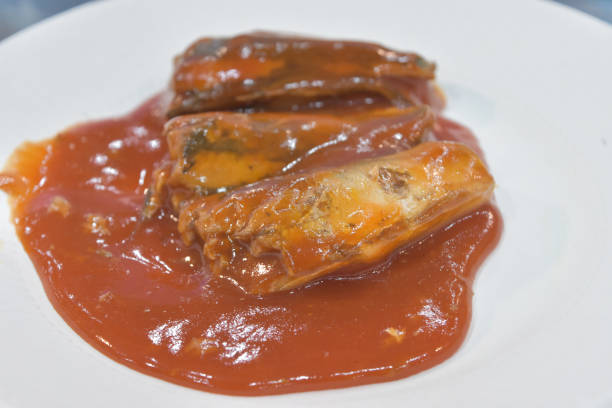 istock canned fish in tomato sauce. 1174531951