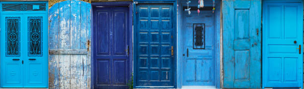 istock Old blue wooden door series 1174534937
