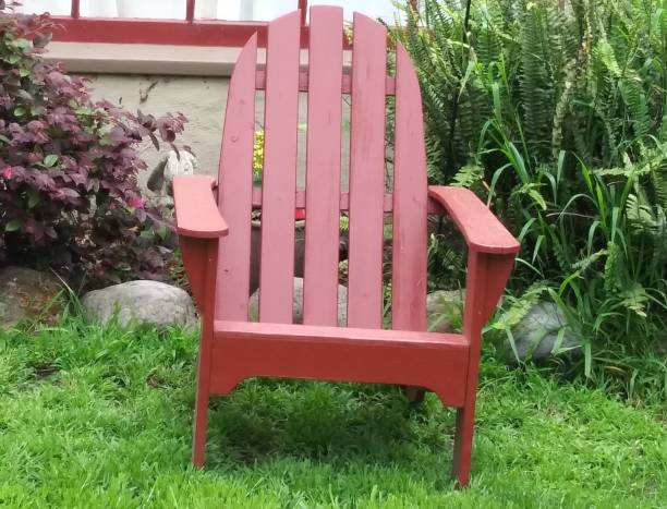 istock A red bench outdoor at the yard 1174535539