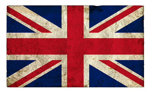 Grunge flag of Britain background isolated