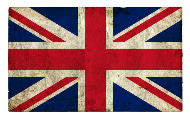 grunge flag of britain background isolated - british flag flag old fashioned retro revival imagens e fotografias de stock