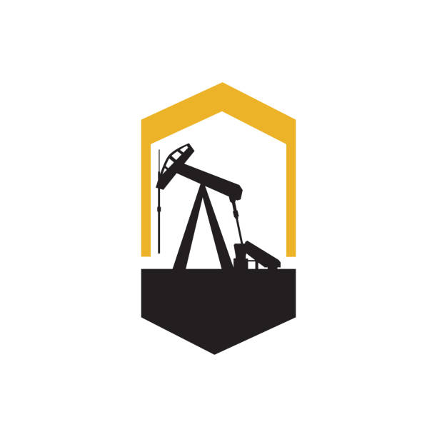 illustrations, cliparts, dessins animés et icônes de illustrations de concept de symbole d'icône d'icône de conception de plate-forme d'huile - oil pump oil gas isolated