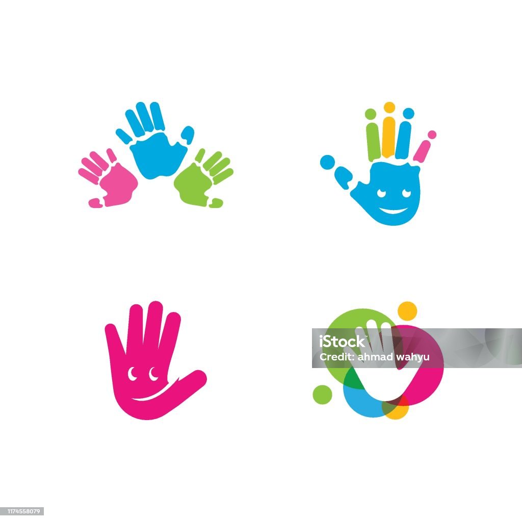 Child Hand Shape Kids Hands Stock Illustration - Download Image Now - Hand, Child, Baby ...