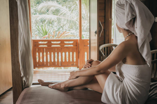 istock Young woman relaxing in her tree house 1174559690
