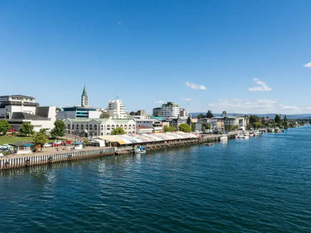 Photo of River view of Valdivia river terminal and fishmarket