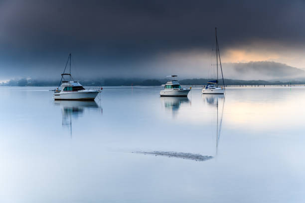 istock Misty Morning on the Bay with Boats 1174562207