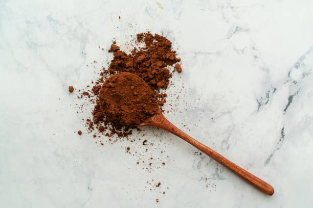 Cocoa powder stock photo