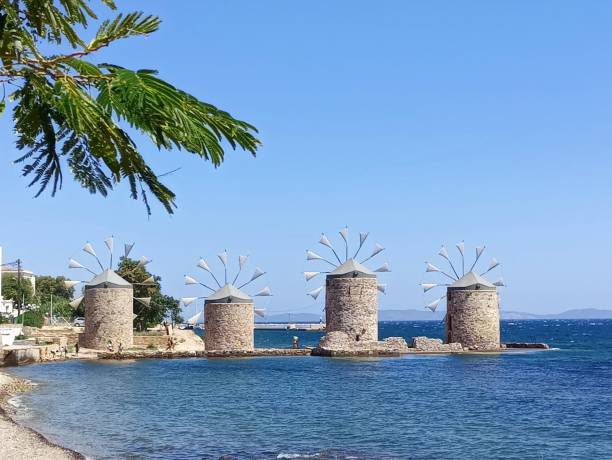 istock Windmill historical at chios island greece 1174569774