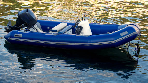 istock Brightly coloured evening moored boat in the harbour 1174576005