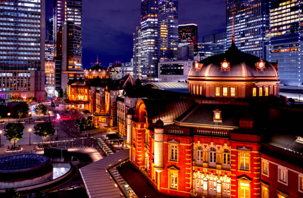 도쿄역 - tokyo station railroad station chiyoda ward building exterior 뉴스 사진 이미지