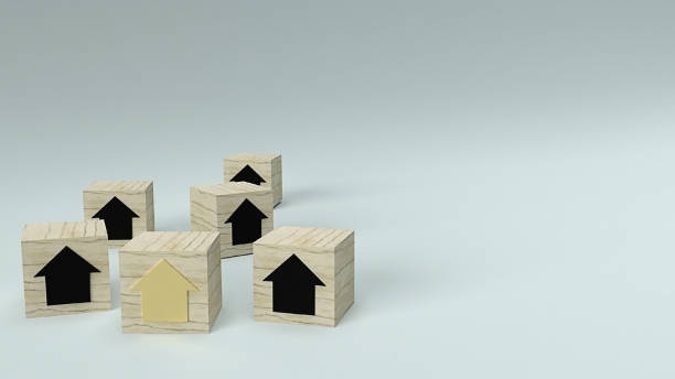 istock gold  house and Magnifying glass for  Property concept 3d rendering. 1174580018