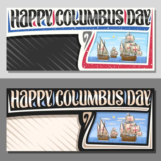 Vector illustration of Vector layout for Columbus Day