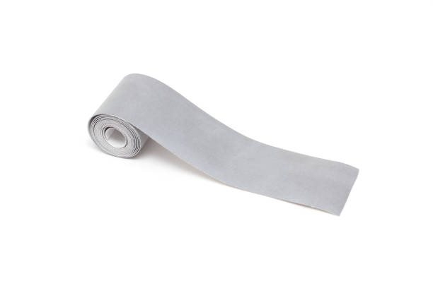 istock A roll of reflective tape on a white background, close-up, isolate, visibility, light reflection tape 1174584346