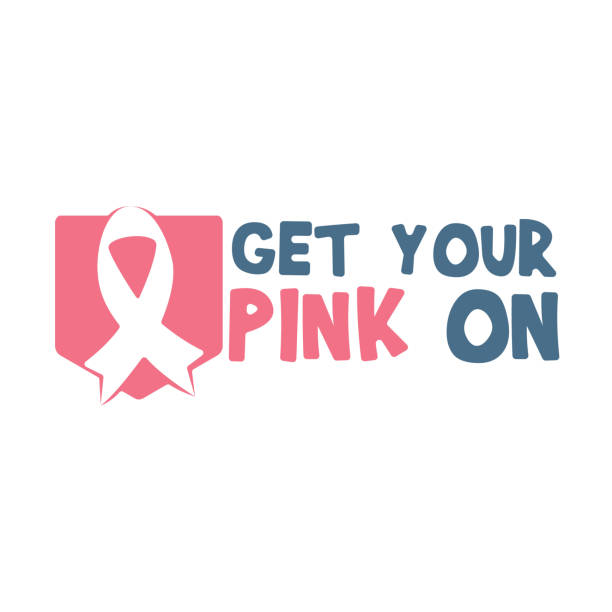 あなたのピンクの引用を取得します。がん、ピンクのリボン、乳がんの認識シンボルとの戦い。 - breast cancer breast cancer awareness ribbon social awareness symbol human hand点のイラスト素材／クリップアート素材／マンガ素材／アイコン素材