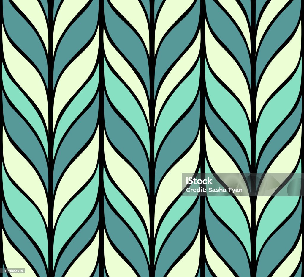 Ears Patterns. Image Seamless Abstract Pattern With Ears Vector Illustration With Leaves ...