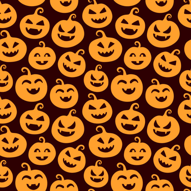 ilustrações, clipart, desenhos animados e ícones de fundo sem emenda do teste padr�ão de halloween feliz com abóboras assustadores. ilustração abstrata. - red bauble audio