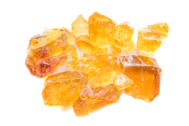 istock Yellow resin obtained from the rubber of the tree. 1174595620