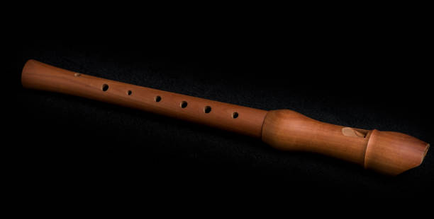 istock wooden flute on a black background 1174596763