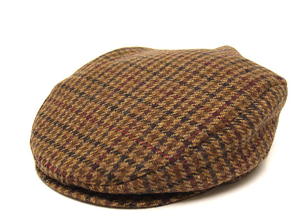istock A brown wool cap with green and red design 117460760