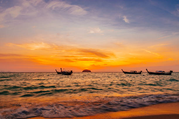 istock Spectacular orange marine sunset in Koh Lipe 1174610918