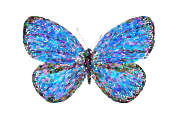 istock tropical blue butterfly Epimastidia. isolated on white background 1174619112