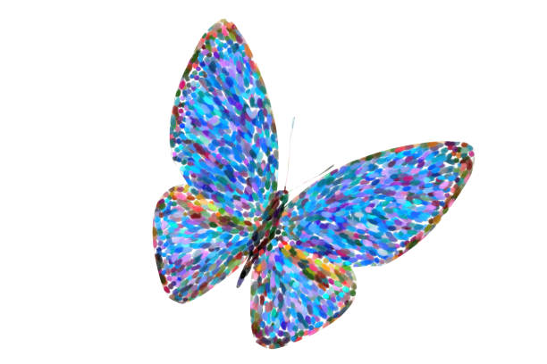 istock tropical blue butterfly Epimastidia. isolated on white background 1174619136