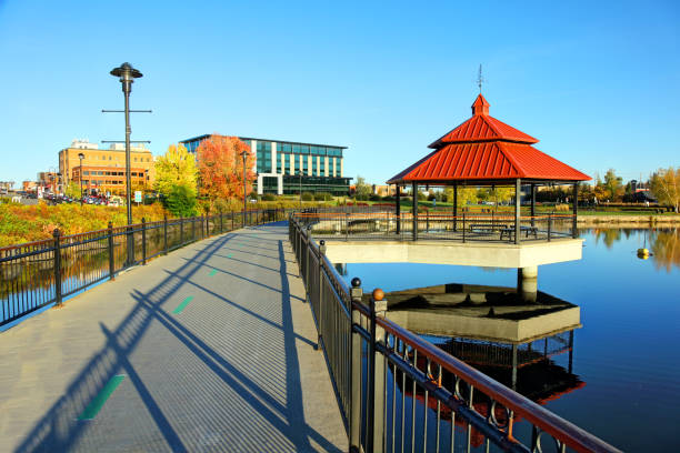 istock Downtown Sherbrooke along the Magog River 1174620187