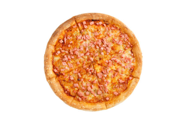 istock Delicious classic italian pizza with sliced ham 1174624409