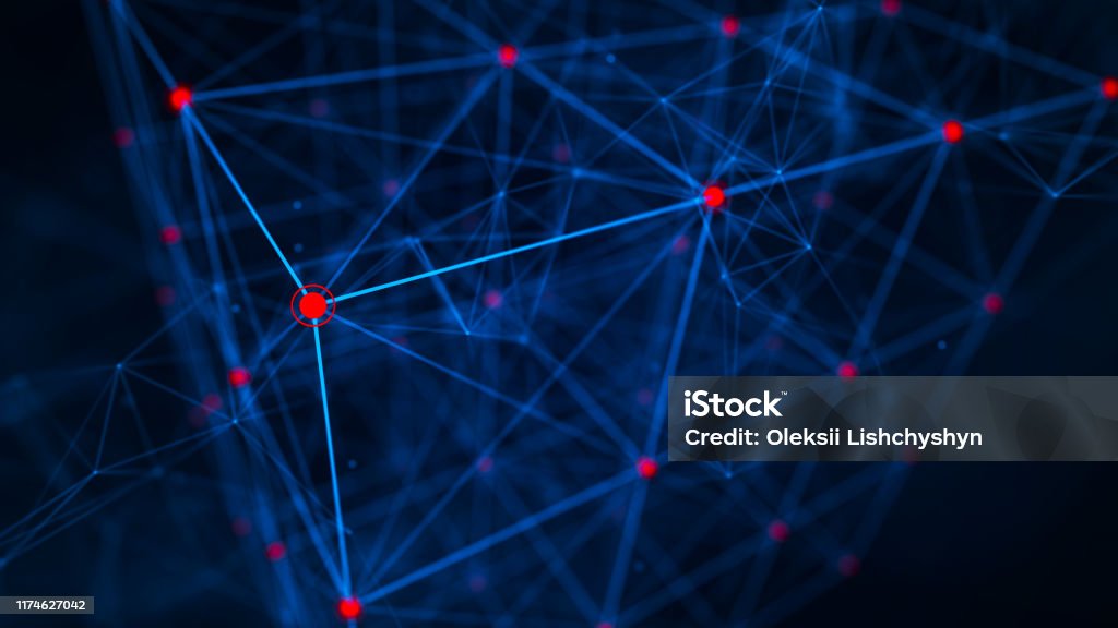 Block Chain Technology Concept 3d Rendering Network Connection Big Data ...