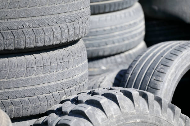 istock Close up of old tires 1174634136