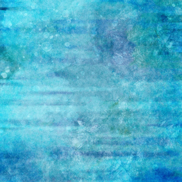 Muted blue and green artistic watercolor hand painted background art. Full frame with copy space and no people.