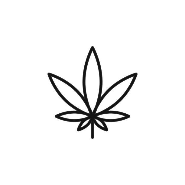 ikona linii doodle. elementy ikon ilustracji stylu życia. znaki, symbole mogą być używane do internetu, logo, aplikacji mobilnej, interfejsu użytkownika, ux - narcotic medicine symbol marijuana stock illustrations