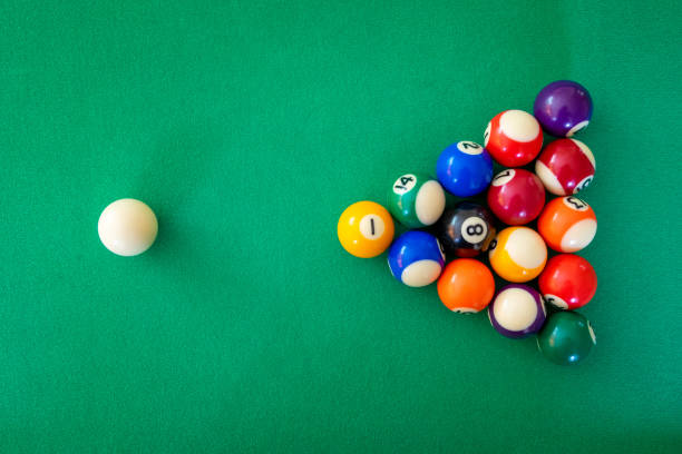 istock Snooker or Pool game on green table. 1174638606