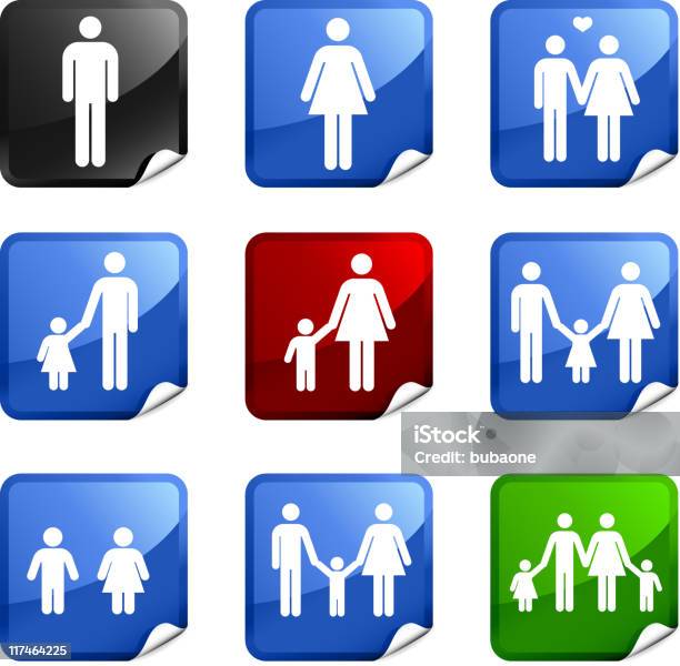 Family Life Nine Royalty Free Vector Icon Set Stock Illustration - Download Image Now - Holding Hands, One Parent, 18-23 Months