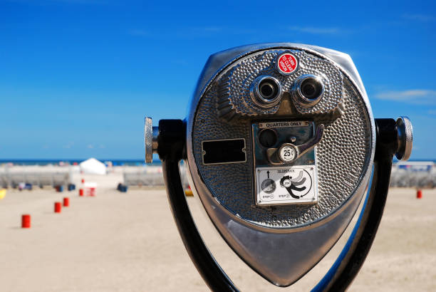 Coin operated binoculars and View Landscape