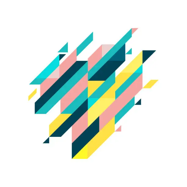 Vector illustration of Modern diagonal abstract background geometric element.