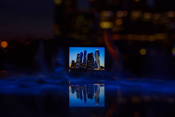 istock Burning objects on the background of Moscow 1174648486