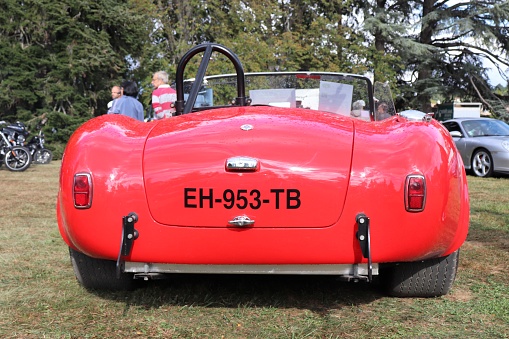 Shelby Cobra 427 SC - Color red - Convertible sports car 2 doors - Exhibition of collection vehicles 