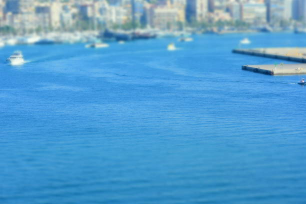 Buenos Aires, Argentina - February 22 , 2018 . Boats and yachts in Puerto Madero waterfront.Buenos Aires cityscape.