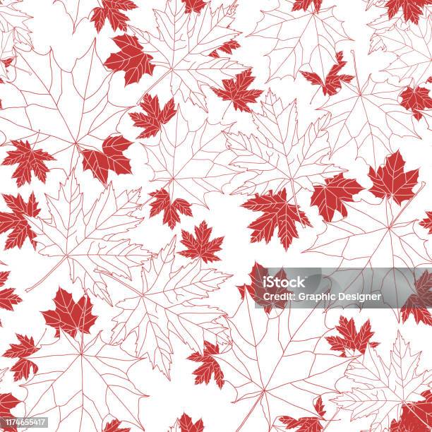 Maple Design Seamless Colorful Maple Leaf Pattern Nature Texture For Backgrounds And ...