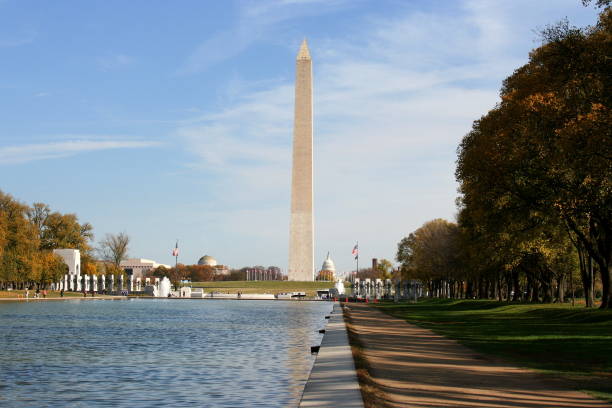 istock Washington Memorial, the Obelisk, over Reflecting Pool in the fall, Washington DC 1174663266