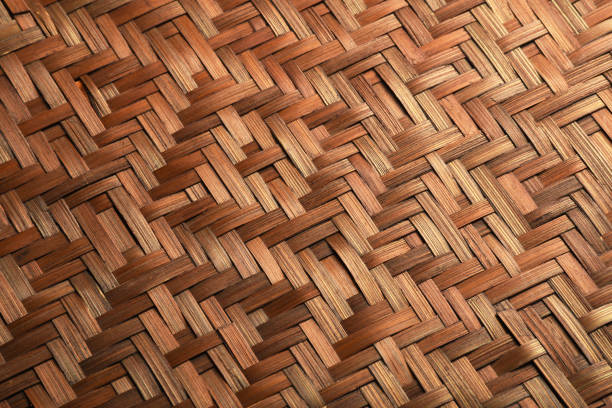 istock Full frame ornate, woven wood texture 1174675026