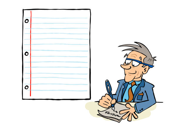 Man Writing Script Cartoon 90+ Old Man Writing Letter Stock Illustrations, Royalty-Free Vector ...