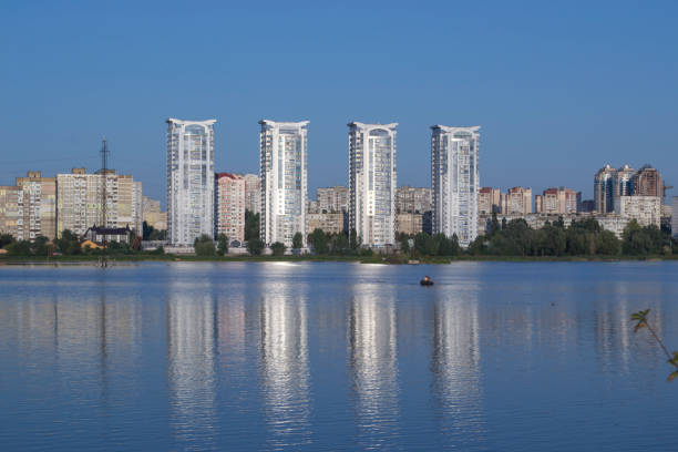 istock View of river in city. 1174687667