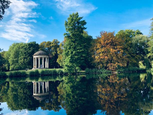 istock Trees and reflections on the water beautiful landscape view 1174688249