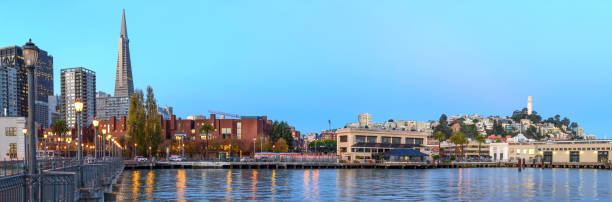 San Francisco skyline looking from Pier 7 in the evening hour