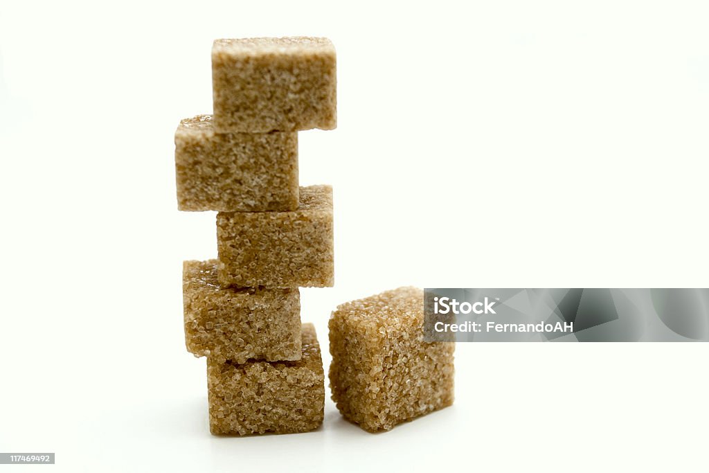 Stack of  brown sugar cubes  Brown Sugar Stock Photo