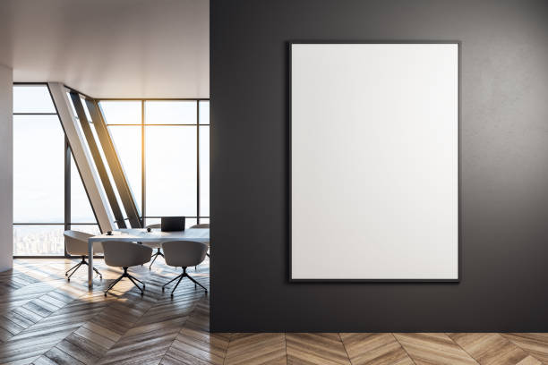 istock Modern meeting room with empty banner 1174698356
